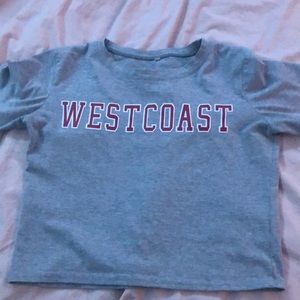 West coast women’s cropped tee